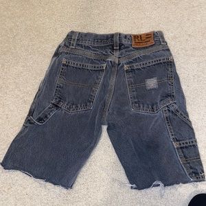 Vintage young boy polo jean shorts